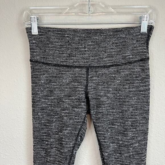 Lululemon Wunder Under Leggings Women's 8 Coco Pique Gray Low Rise Athletic - Picture 2 of 5